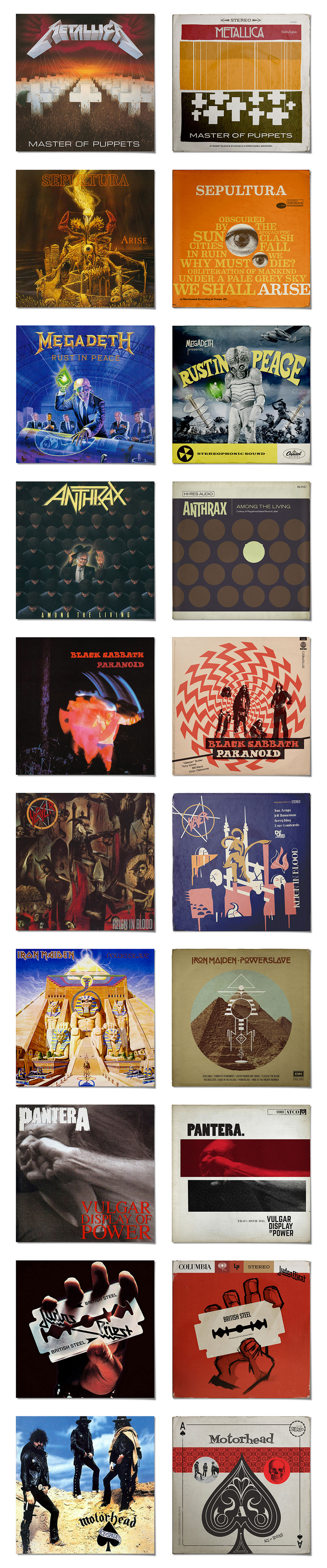 Illustration for article titled Classic Metal Albums, Redesigned
